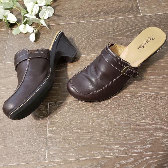 Bjorndal "Kendall" Slip On Leather Mules 8.5 - Picture 8 of 12